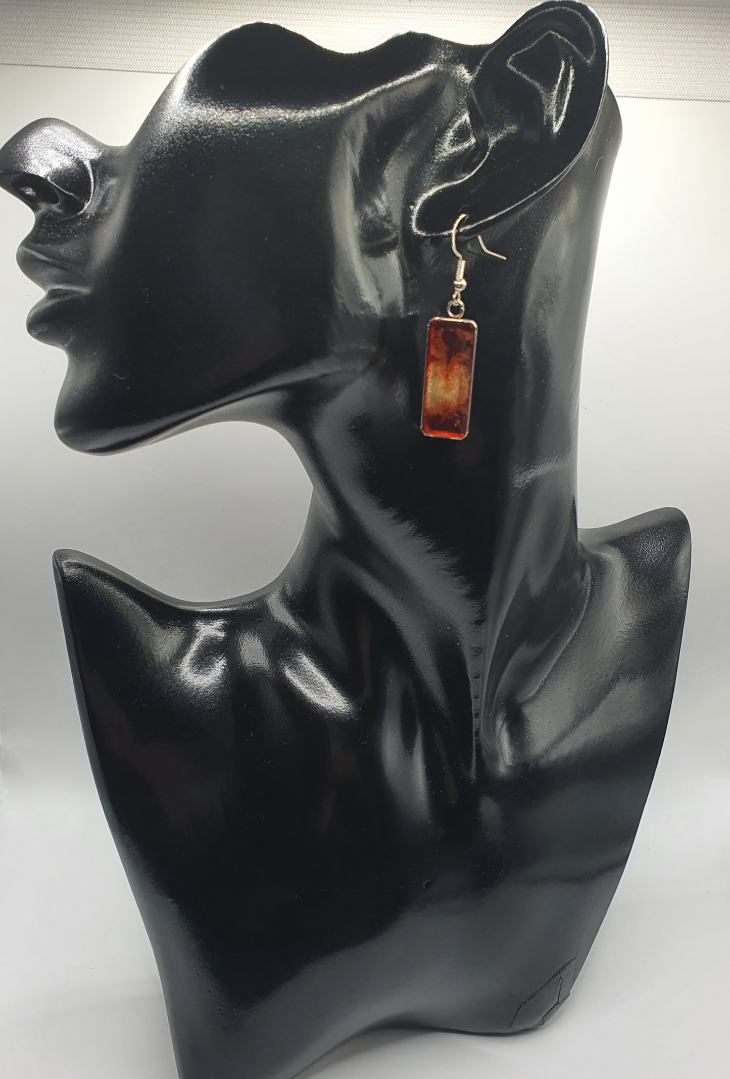 Resin drop earrings