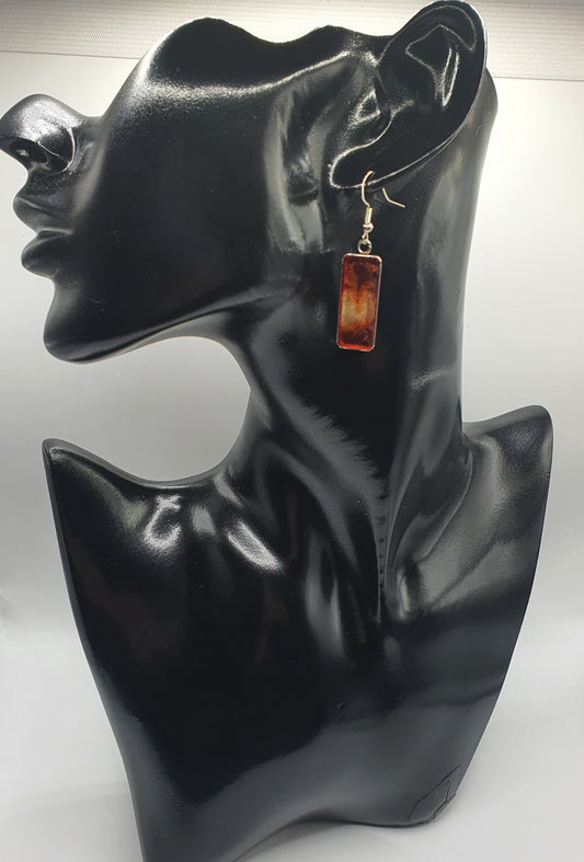 Resin drop earrings