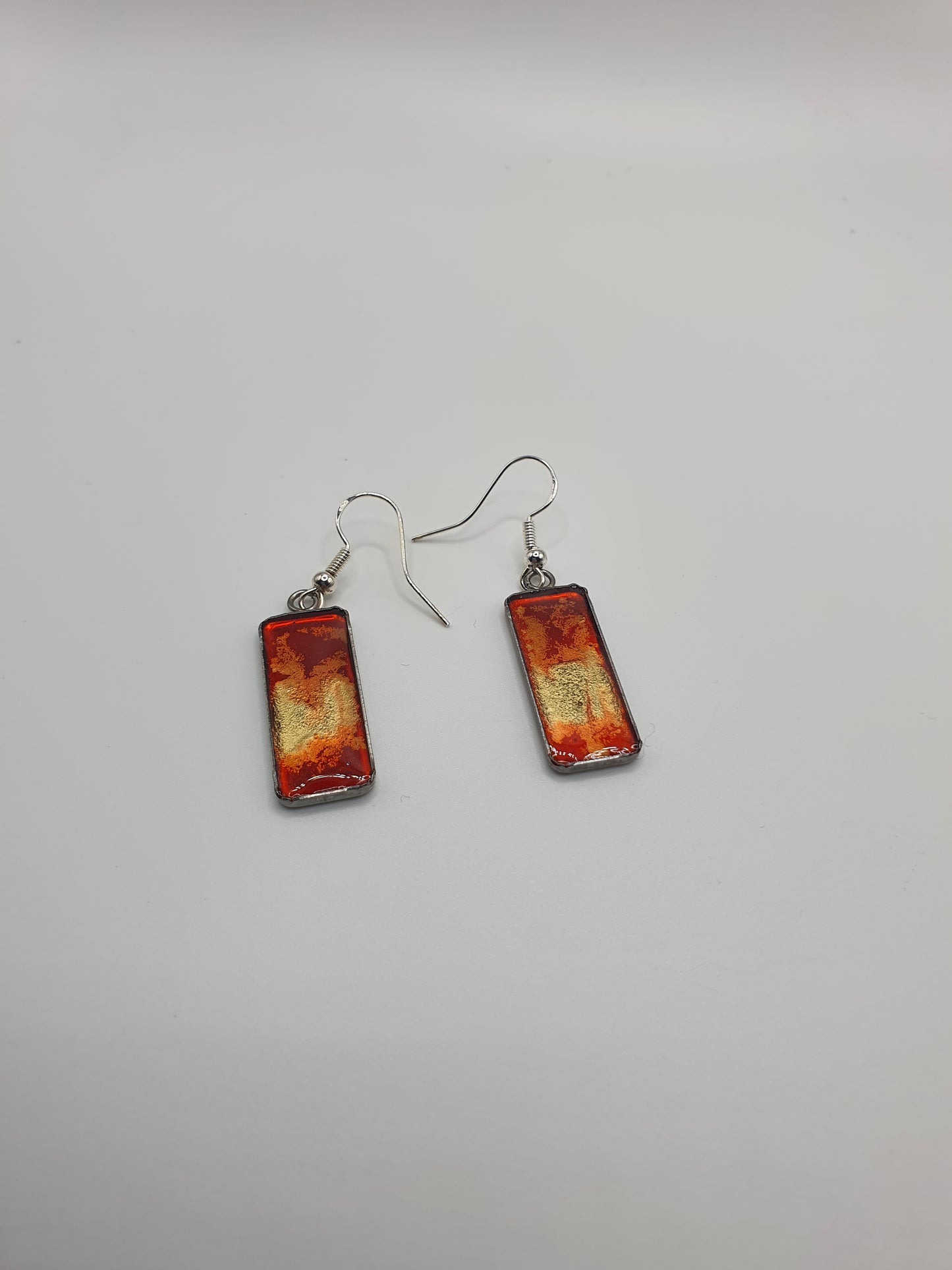 Resin drop earrings