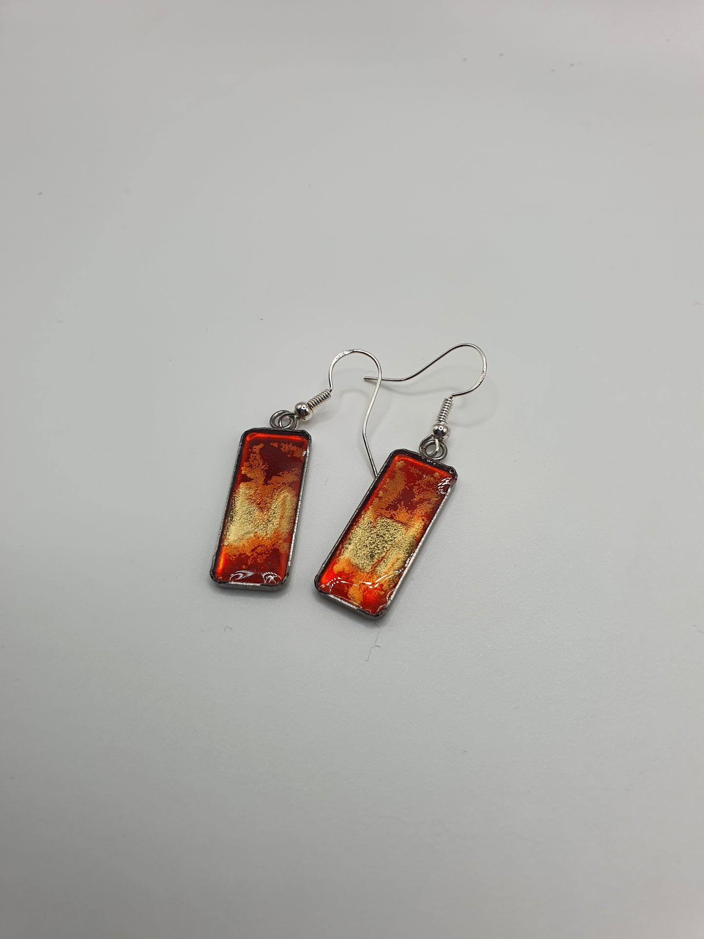 Resin drop earrings