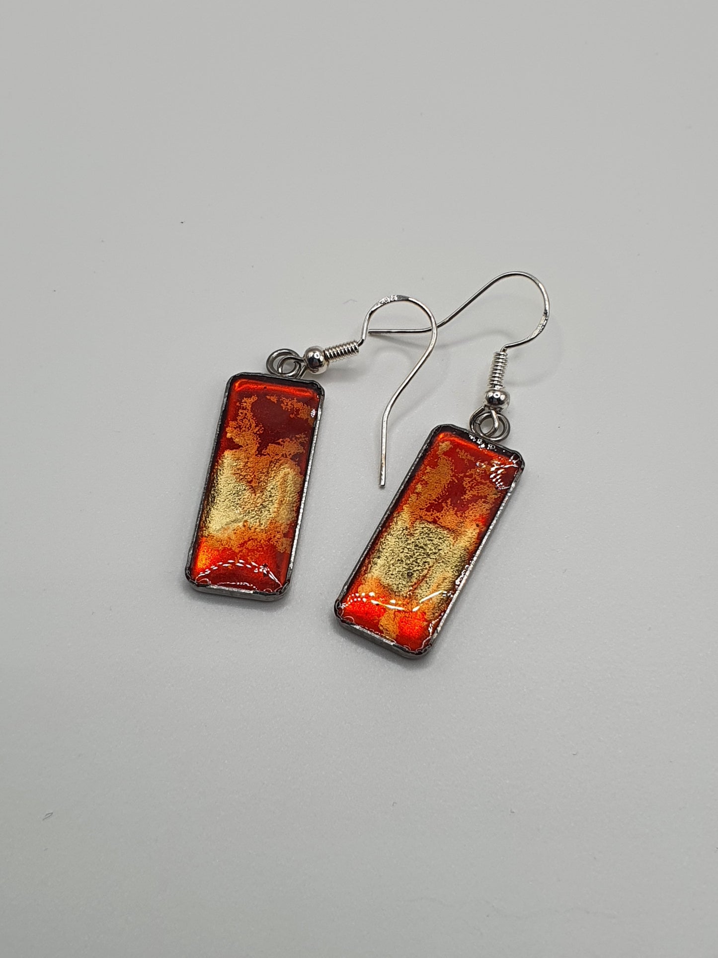 Resin drop earrings