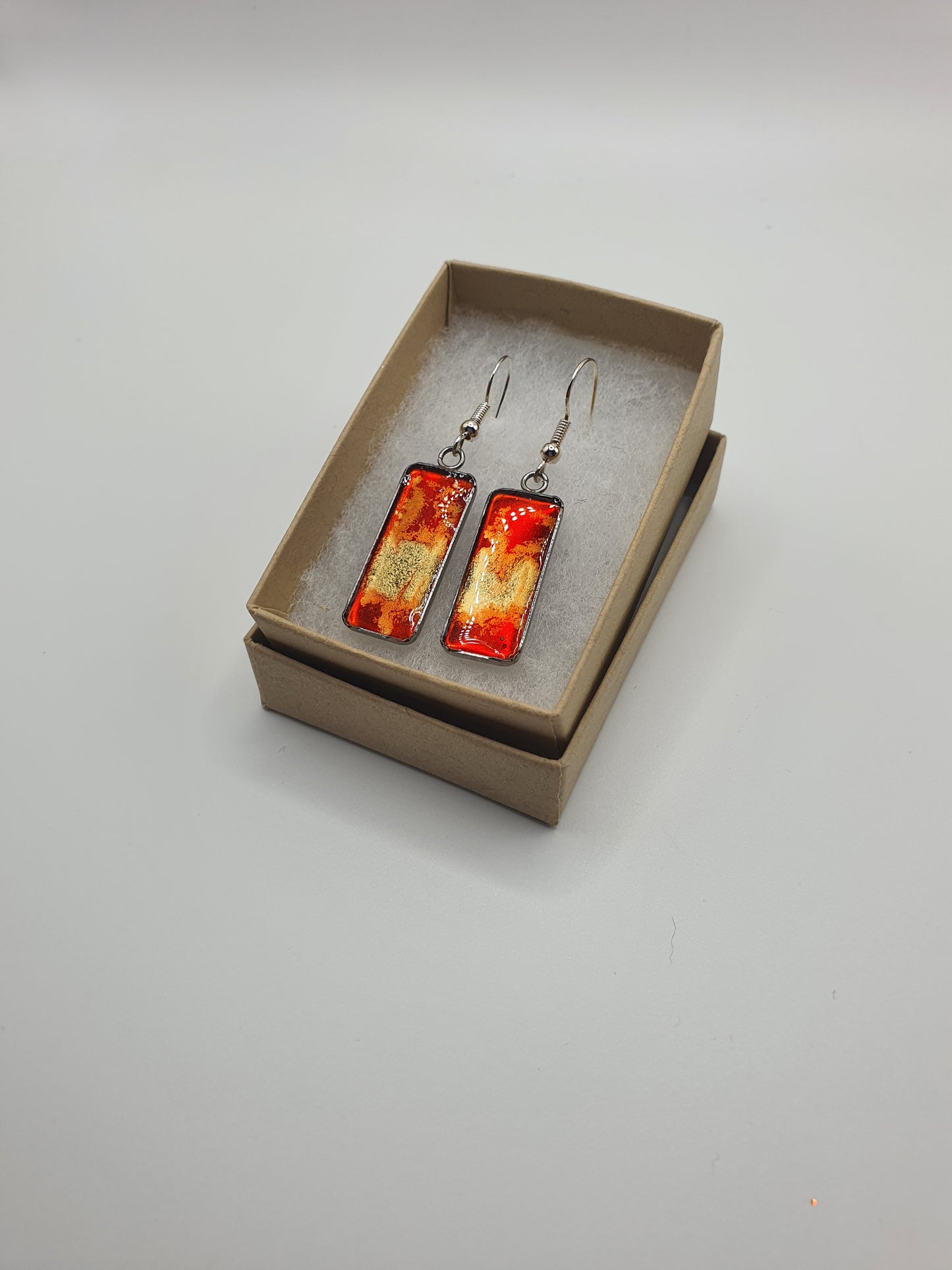 Resin drop earrings