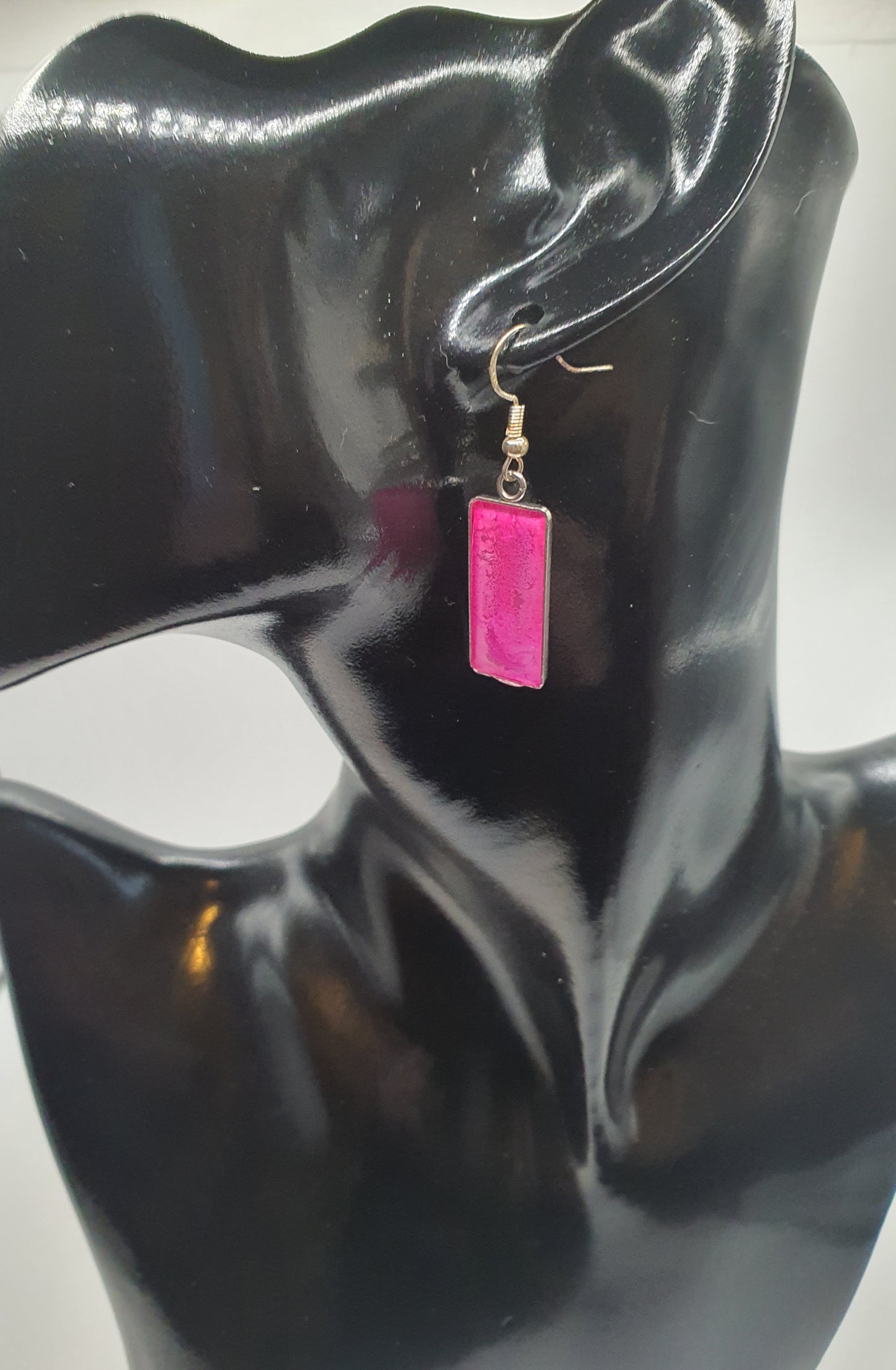 Resin drop earrings