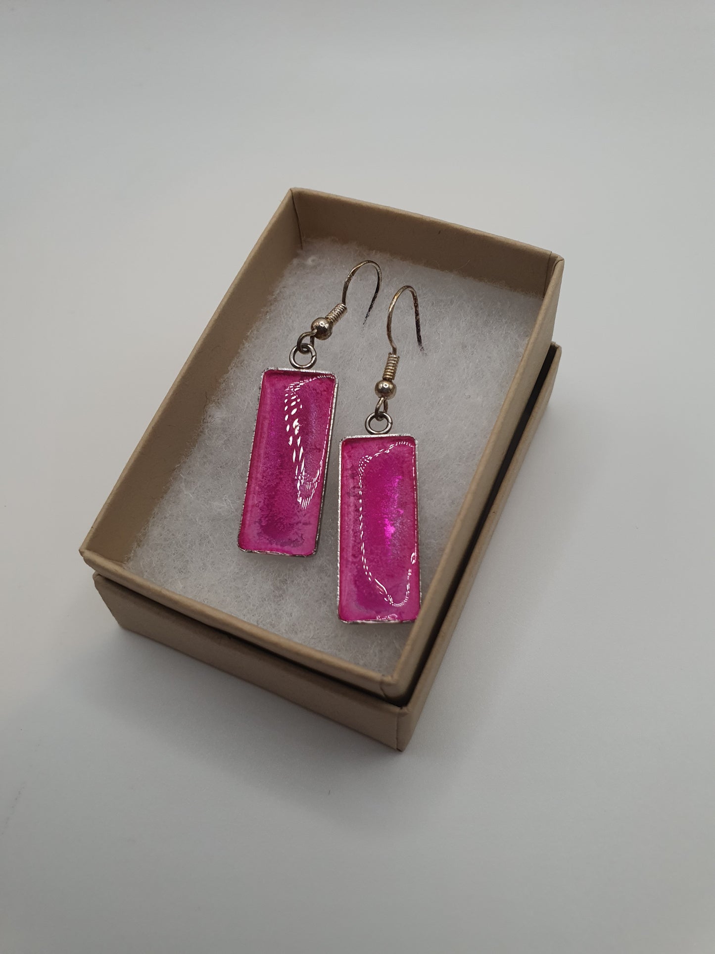 Resin drop earrings