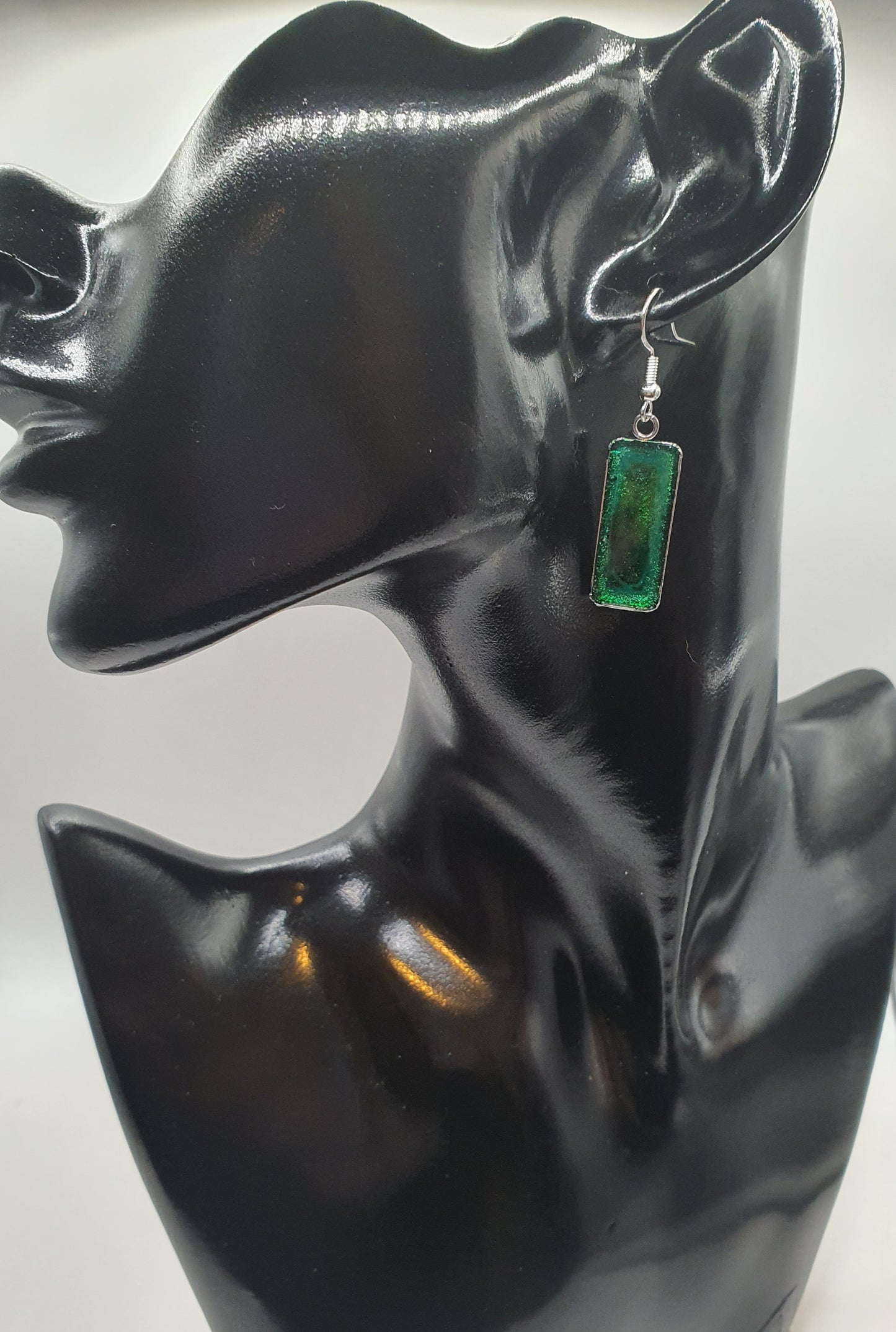 Resin drop earrings