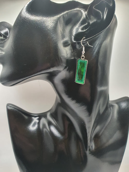 Resin drop earrings