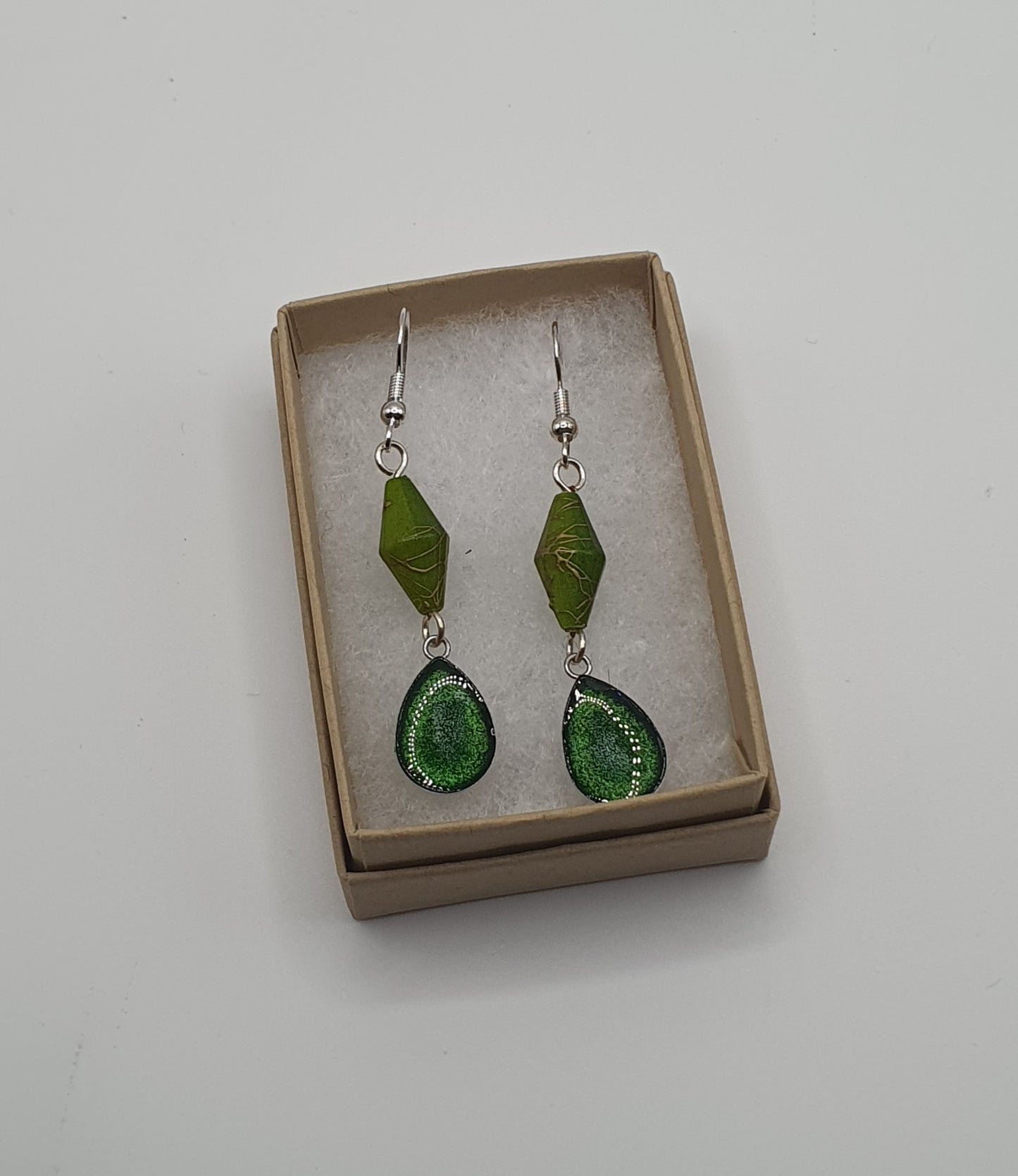 Resin drop earrings