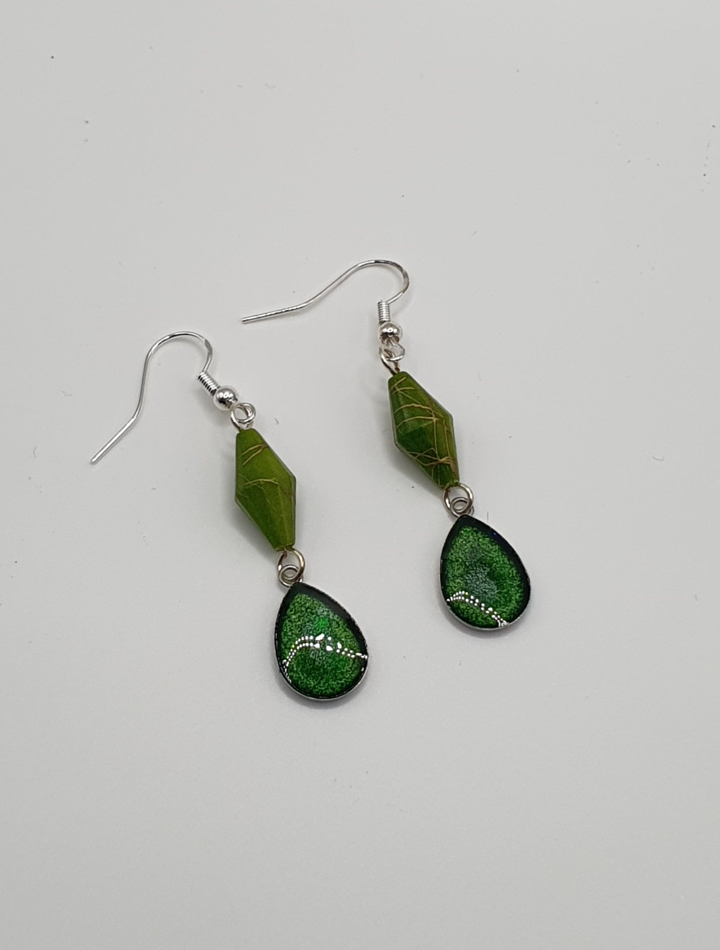 Resin drop earrings