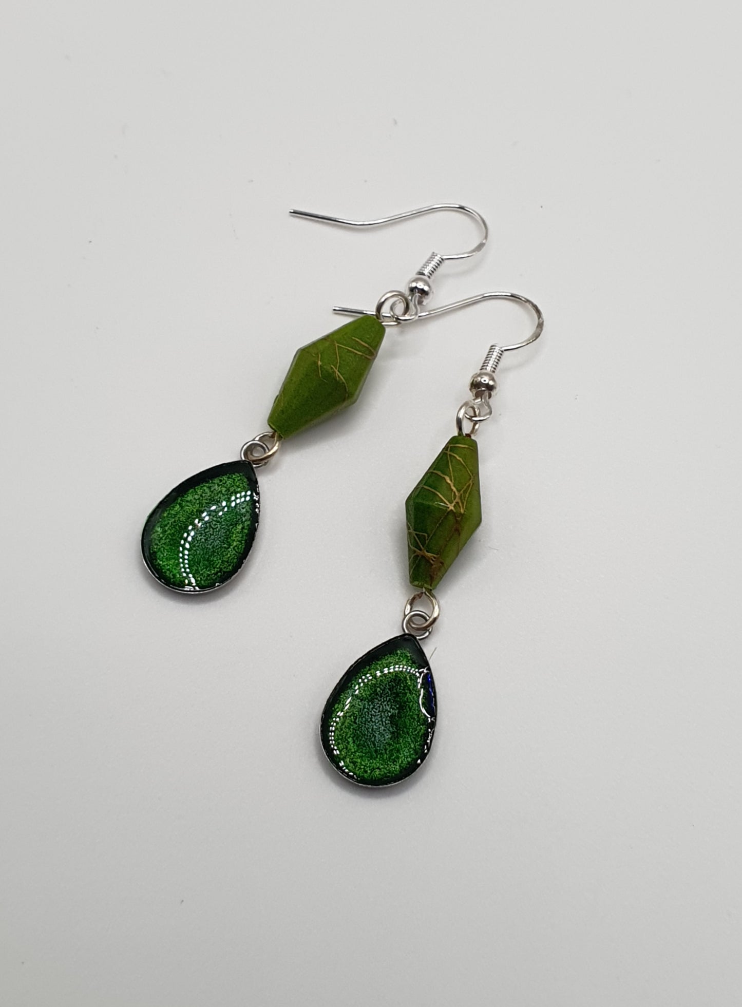 Resin drop earrings