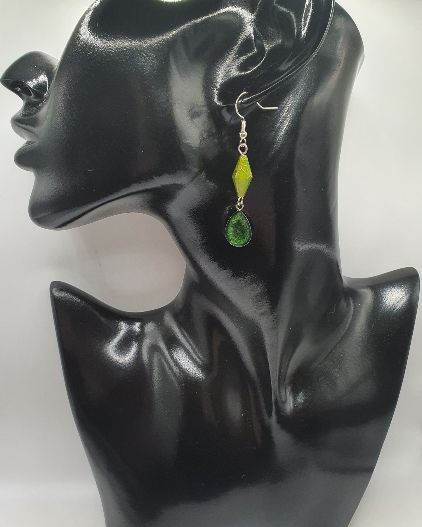 Resin drop earrings