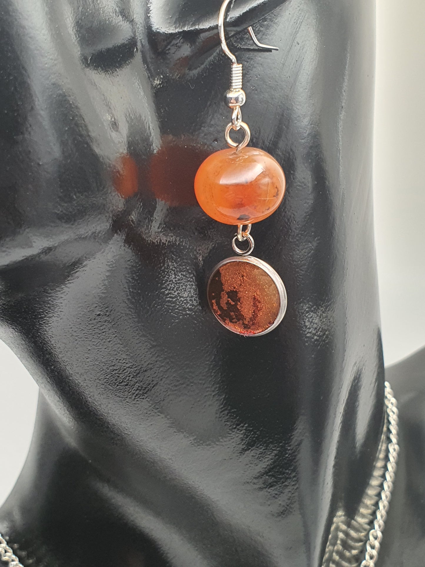 Agate resin jewellery set