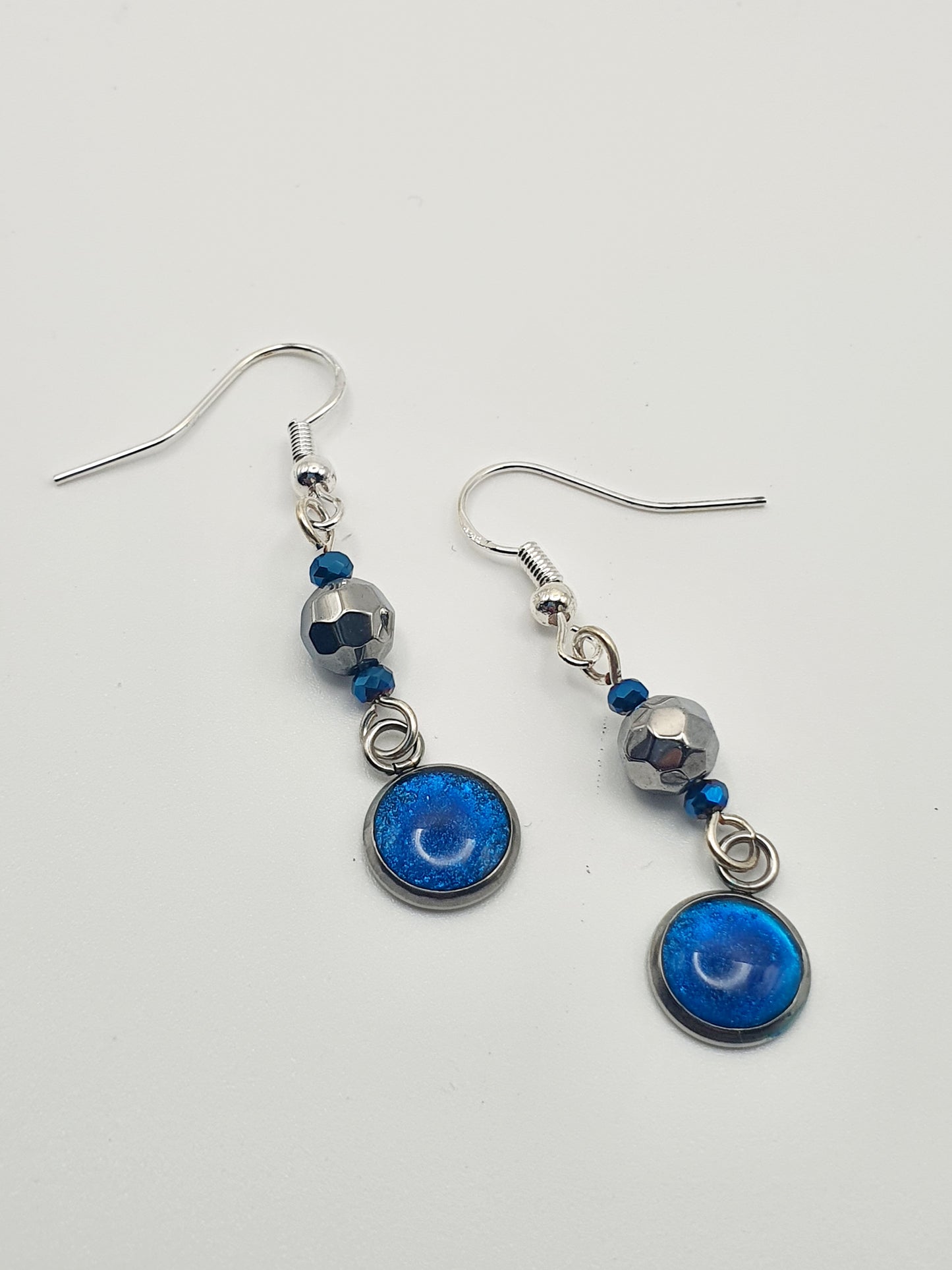 Resin drop earrings