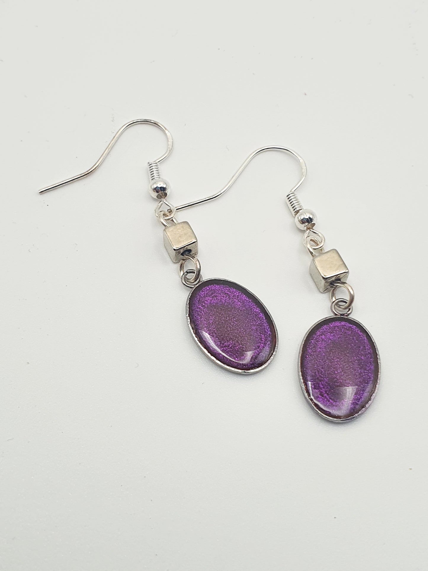 Resin drop earrings