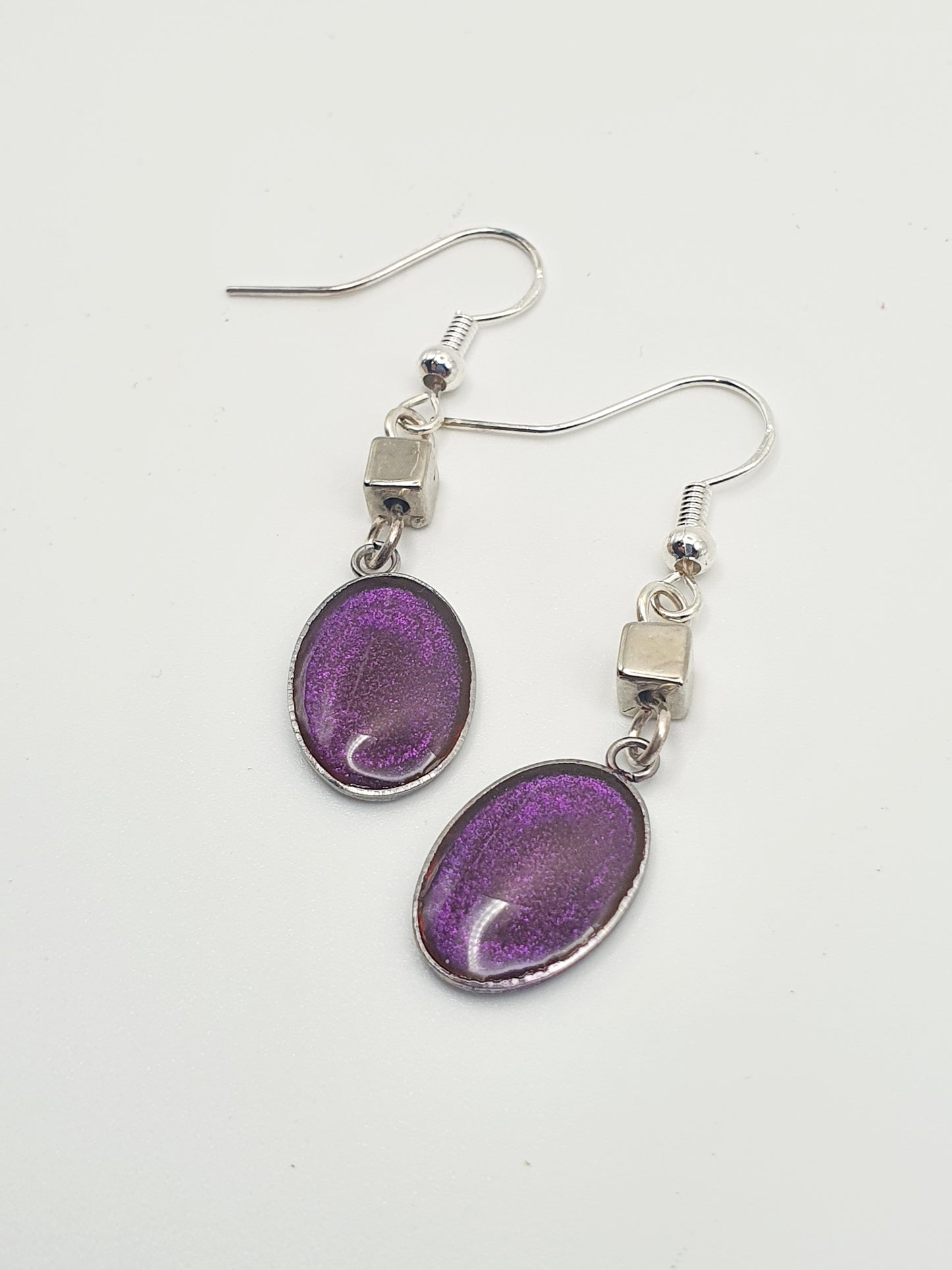 Resin drop earrings